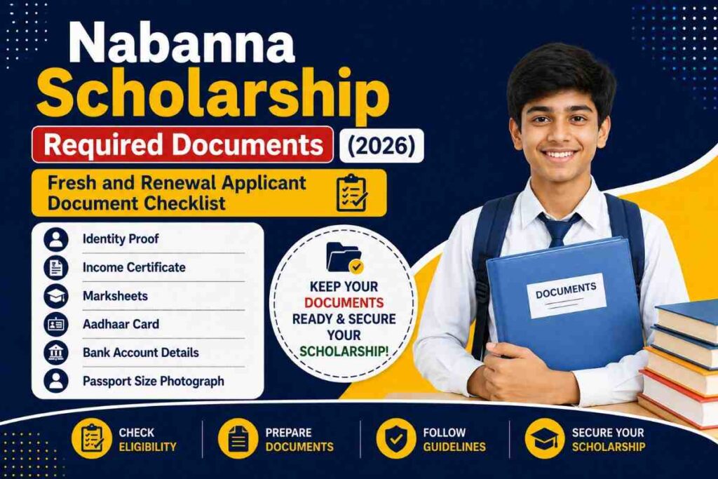 Nabanna Scholarship Required Documents
