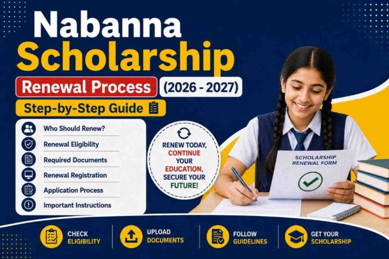 Nabanna Scholarship Renewal Process 2026 - 2027